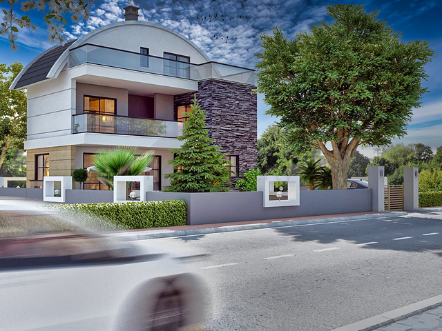 فيلا منفصلة 3 + 1 في منطقة بيليك أنطاليا 