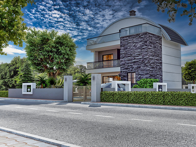 فيلا منفصلة 3 + 1 في منطقة بيليك أنطاليا 