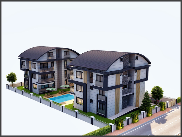 تخطيط الشقة 1+1,3+1 في منطقة بيليك-أنطاليا 