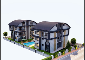 تخطيط الشقة 1+1,3+1 في منطقة بيليك-أنطاليا 