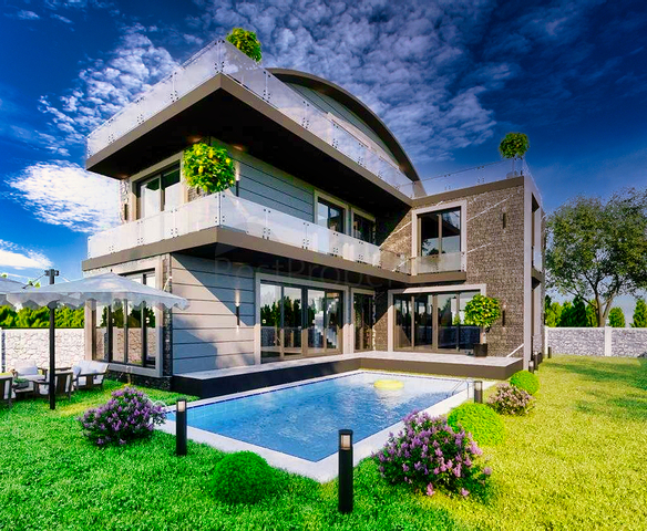 فيلا 6 + 1 في منطقة بيليك أنطاليا 