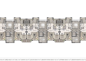 شقق دوبلكس 2+1 ، 3+1 و 4+1 في منطقة لارا أنطاليا 