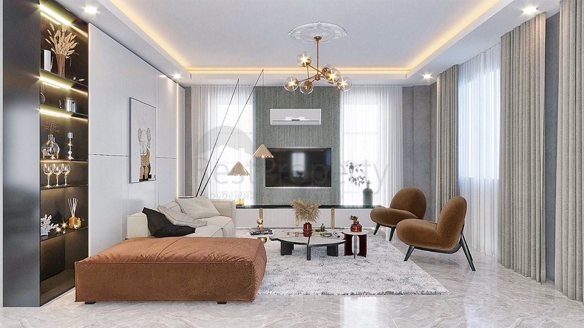 فيلا 4 + 1 في منطقة بيليك أنطاليا 