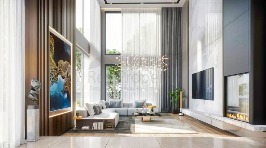 فيلا في مجمع تخطيط 9 + 2 في منطقة دوشيميالتي-أنطاليا 