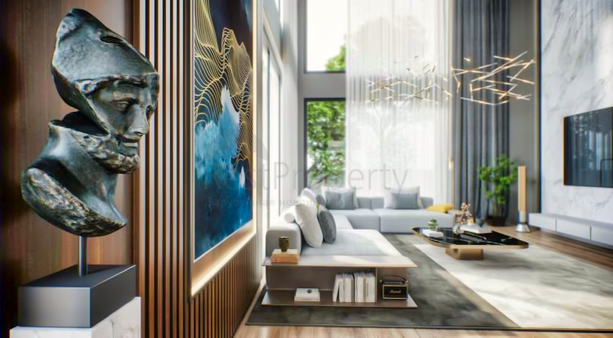 فيلا في مجمع تخطيط 9 + 2 في منطقة دوشيميالتي-أنطاليا 