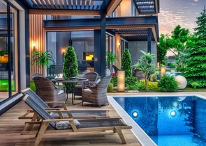 فيلا في مجمع تخطيط 9 + 2 في منطقة دوشيميالتي-أنطاليا 