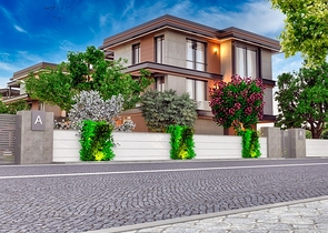 فيلا في مجمع تخطيط 9 + 2 في منطقة دوشيميالتي-أنطاليا 