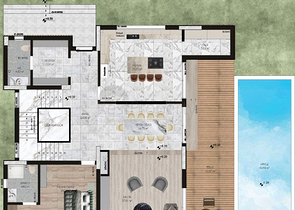فيلا في مجمع تخطيط 9 + 2 في منطقة دوشيميالتي-أنطاليا 