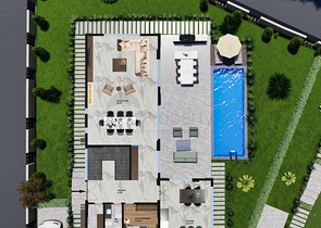 مشروع استثماري لفيلا 4 + 1 في منطقة دوشيميالتي-أنطاليا 