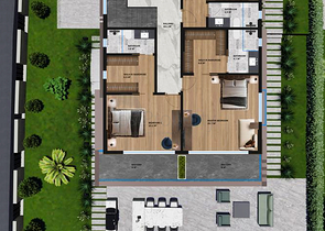 مشروع استثماري لفيلا 4 + 1 في منطقة دوشيميالتي-أنطاليا 