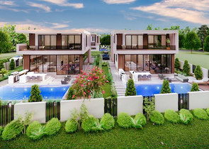 مشروع استثماري لفيلا 4 + 1 في منطقة دوشيميالتي-أنطاليا 