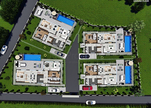 مشروع استثماري لفيلا 4 + 1 في منطقة دوشيميالتي-أنطاليا 