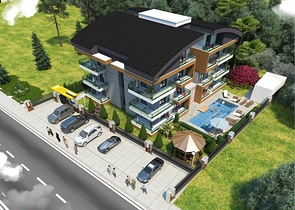 شقة 1 + 1 في منطقة بيليك أنطاليا 