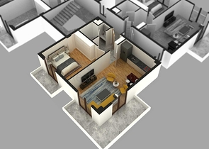 شقة 1 + 1 في منطقة بيليك أنطاليا 