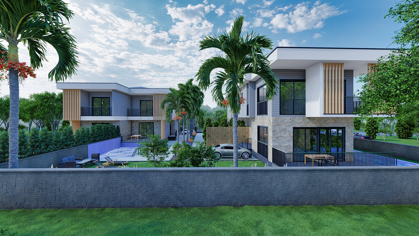 فلل 4 + 2 في دوشيمالتي-منطقة أنطاليا 