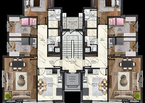 شقق 3+1 في كيبيز-منطقة أنطاليا