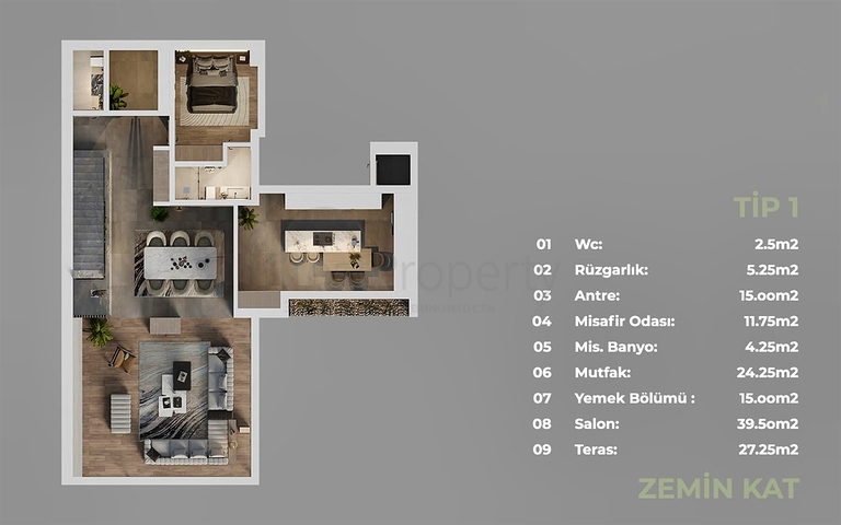 مشروع استثماري ، فلل في منطقة دوشيمالتي-أنطاليا