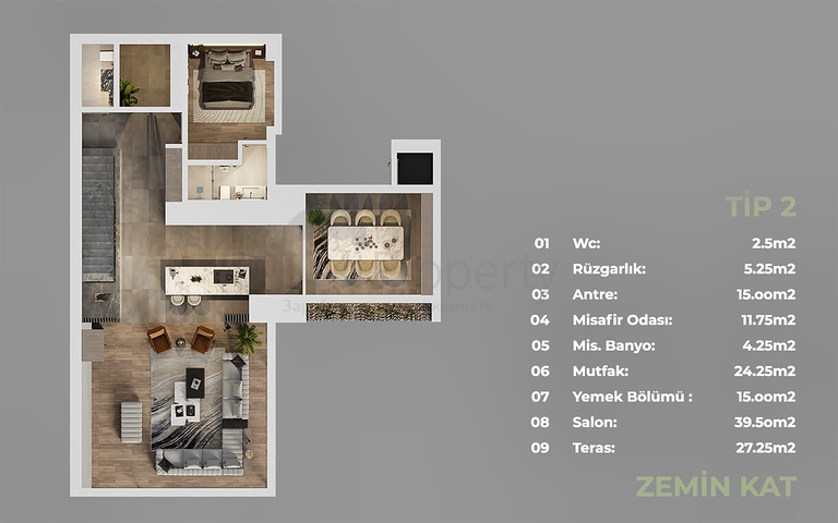 مشروع استثماري ، فلل في منطقة دوشيمالتي-أنطاليا