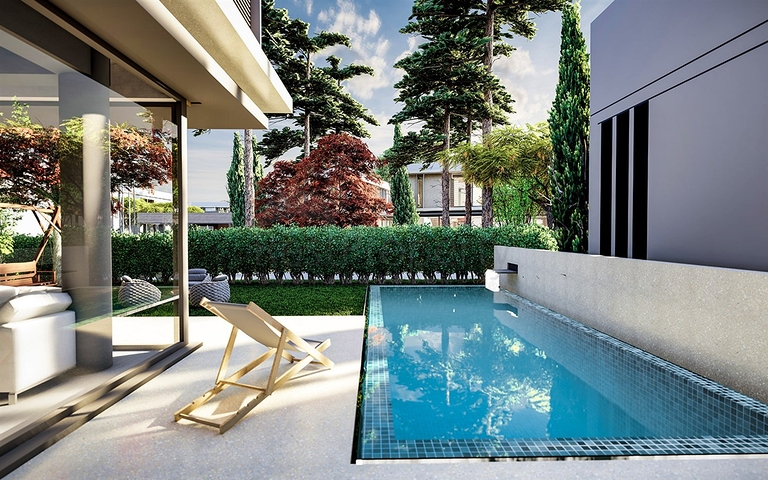 مشروع استثماري ، فلل في منطقة دوشيمالتي-أنطاليا