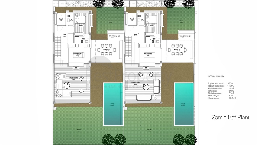 مشروع استثماري ، فلل في منطقة دوشيمالتي-أنطاليا