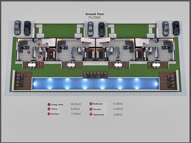 فيلا 4+1 في دوشيمالتي-منطقة أنطاليا 