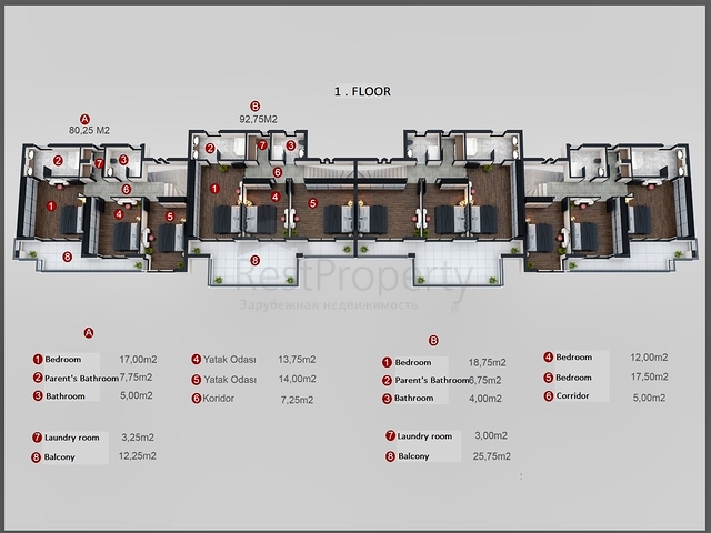 فيلا 4+1 في دوشيمالتي-منطقة أنطاليا 