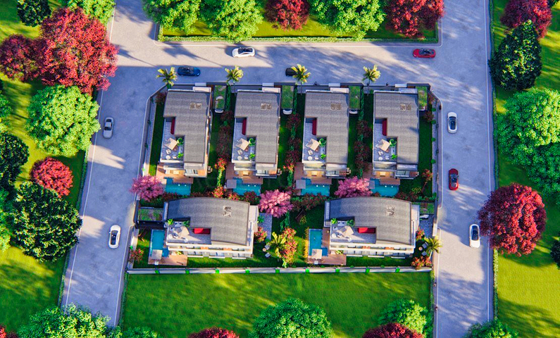 فلل 5 + 1 في منطقة دوشيميالتي-أنطاليا