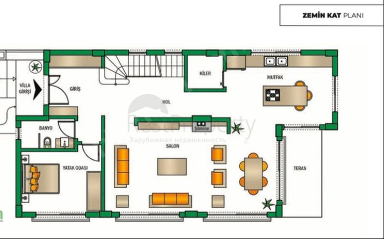 فلل 5 + 1 في منطقة دوشيميالتي-أنطاليا