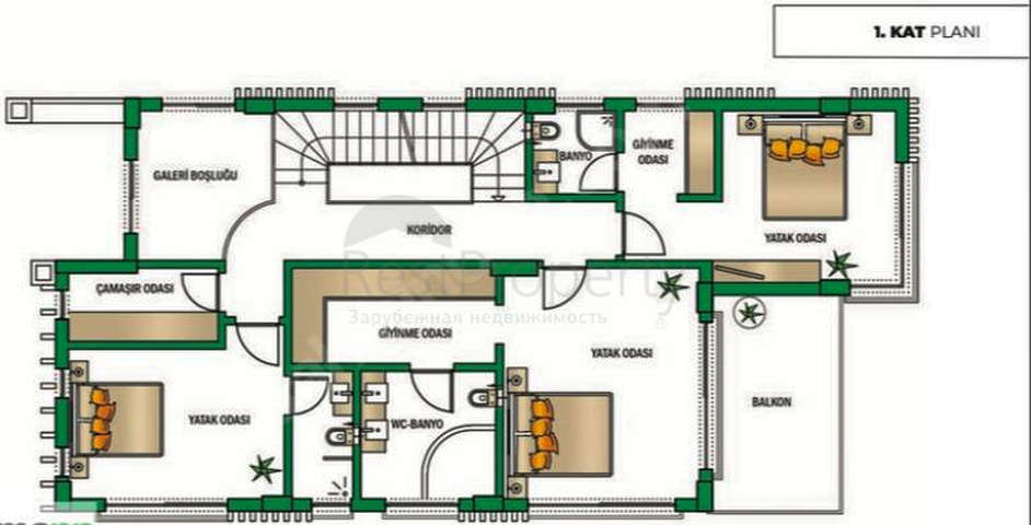 فلل 5 + 1 في منطقة دوشيميالتي-أنطاليا