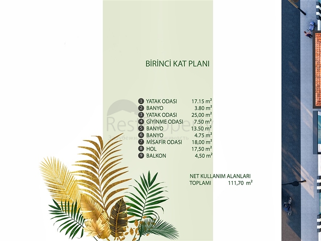 فلل 5 + 1 في منطقة دوشيميالتي-أنطاليا