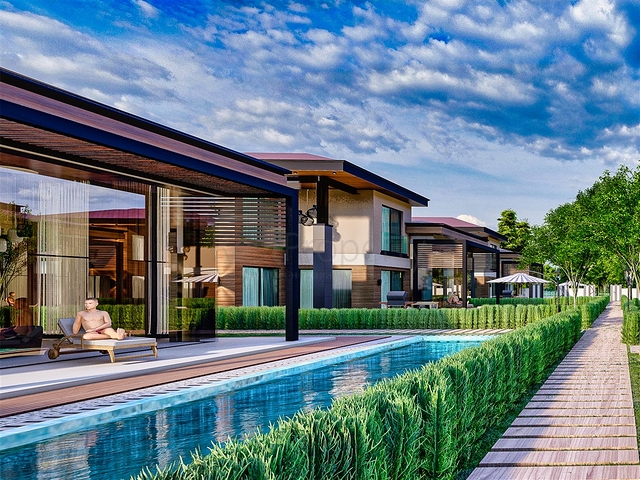 فلل 5 + 1 في منطقة دوشيميالتي-أنطاليا