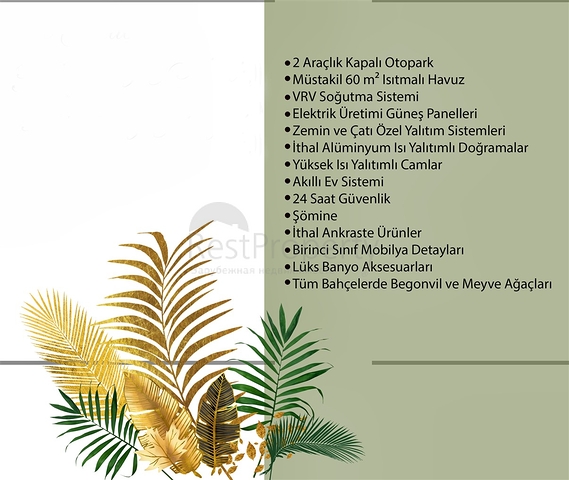 فلل 5 + 1 في منطقة دوشيميالتي-أنطاليا