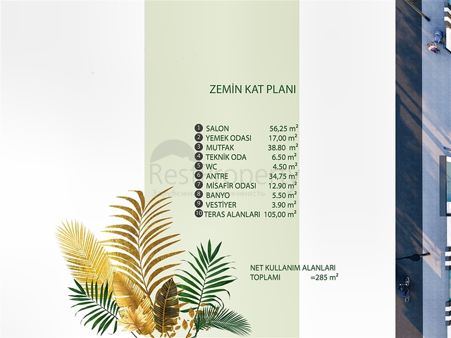 فلل 5 + 1 في منطقة دوشيميالتي-أنطاليا