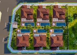 فلل 5 + 1 في منطقة دوشيميالتي-أنطاليا