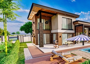 فلل 5 + 1 في منطقة دوشيميالتي-أنطاليا