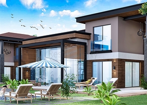 فلل 5 + 1 في منطقة دوشيميالتي-أنطاليا