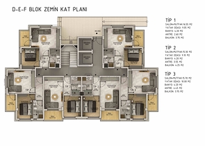 شقق 1+1 و 2+1 في منطقة بيليك أنطاليا