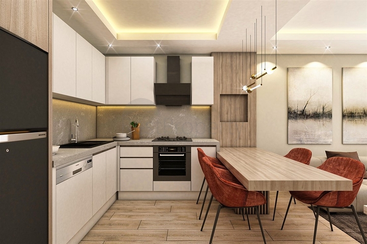 شقق دوبلكس 2 + 1 في حي البرسيمون-أنطاليا