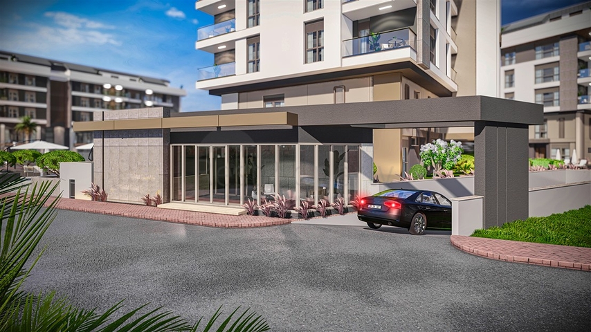 شقق دوبلكس 2 + 1 في حي البرسيمون-أنطاليا