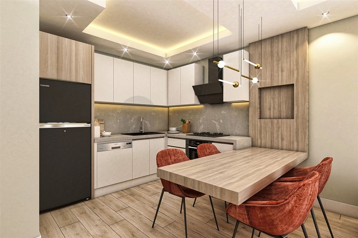 شقق دوبلكس 2 + 1 في حي البرسيمون-أنطاليا