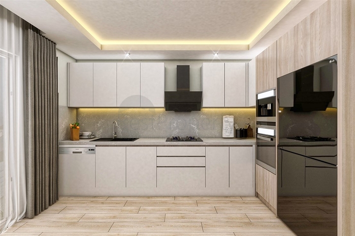 شقق دوبلكس 2 + 1 في حي البرسيمون-أنطاليا