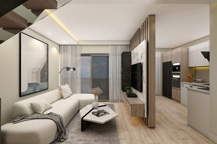 شقق دوبلكس 2 + 1 في حي البرسيمون-أنطاليا