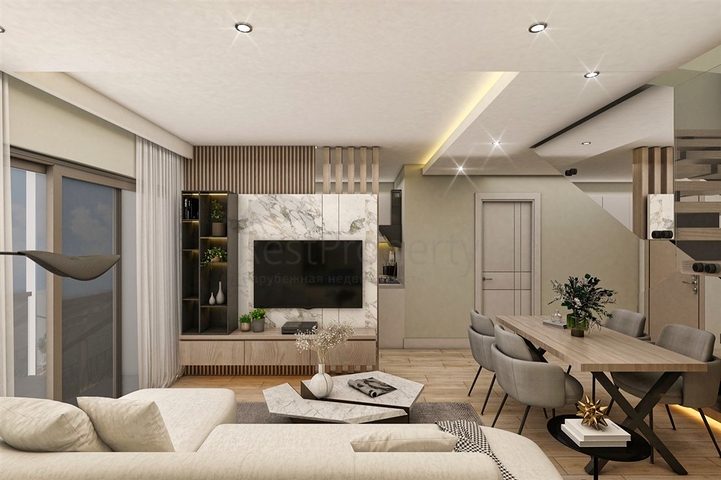 شقق دوبلكس 2 + 1 في حي البرسيمون-أنطاليا