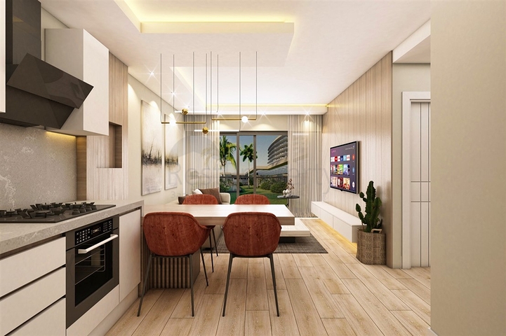 شقق دوبلكس 2 + 1 في حي البرسيمون-أنطاليا