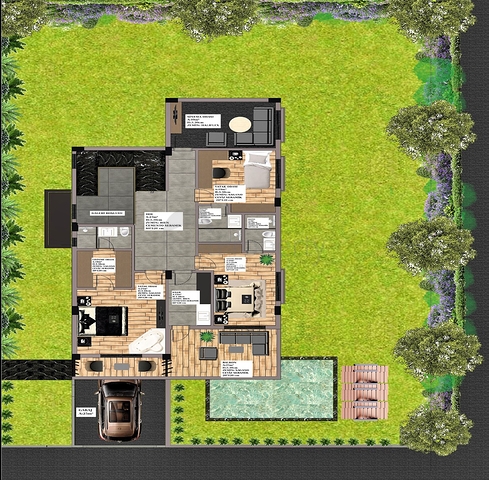 فيلا 5+1 في دوشيمالتي-منطقة أنطاليا