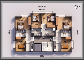 شقق 1+1 في كيبيز-منطقة أنطاليا 