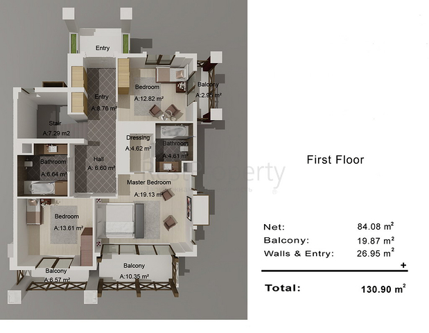 فيلات في حي هاجيسكيلر-أنطاليا
