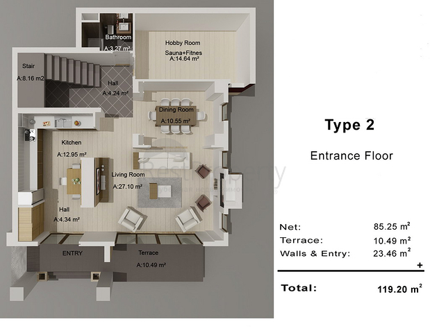 فيلات في حي هاجيسكيلر-أنطاليا