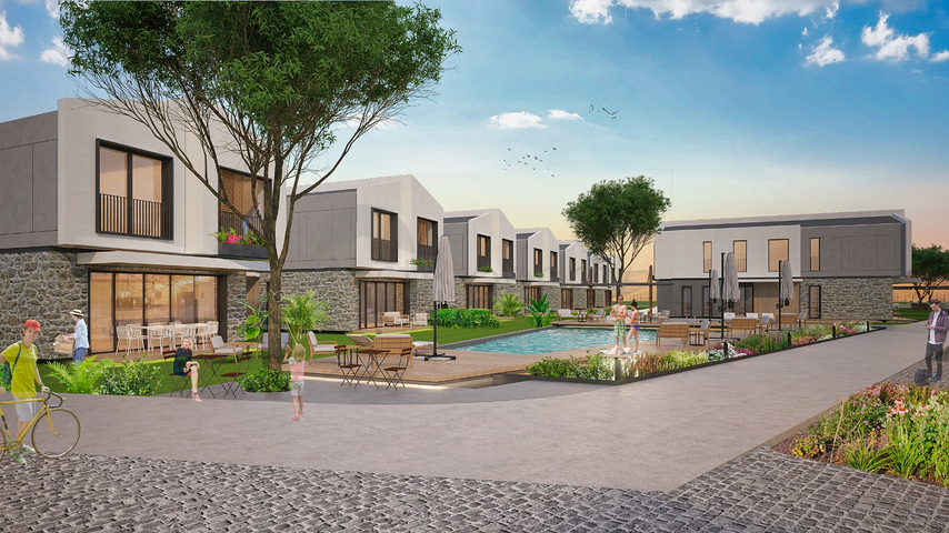 فلل 5 + 1 في المجمع ، في منطقة دوشيميالتي-أنطاليا