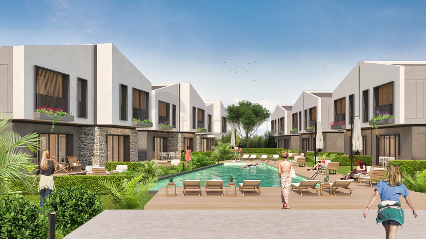 فلل 5 + 1 في المجمع ، في منطقة دوشيميالتي-أنطاليا